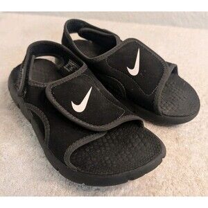 Nike Black Slingback Sandals Kids Boys Size 1 Y